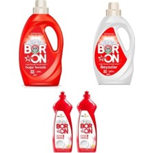 Boron Doğal Mineralli Sıvı Çamaşır Deterjanı Renkli ve Beyazlar Için 52 Yıkama+ Bulaşık Deterjanı