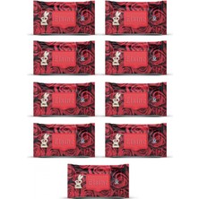 MiraLive 9 Paket Red Rose Islak Havlu Mendil 90 Adet Kapaklı Gül Kokulu