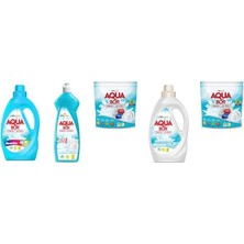 Aquabor Doğal Mineralli Sıvı Renkliler + Bulaşık + Tablet + Sıvı Beyaz + Tablet Set
