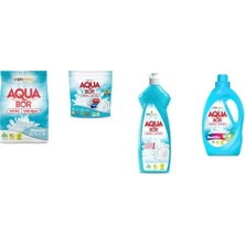 Boron Aquabor Doğal Mineralli 4 kg Beyaz + Tablet + Elde Bulaşık + Sıvı Renkliler 4 Lü Set