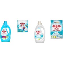Boron Aquabor Doğal Mineralli Sıvı Renkliler + Tablet + Sıvı Beyaz  + 4 kg Beyaz 4 Lü Set