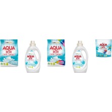 Boron Aquabor Doğal Mineralli 4 kg Beyaz + Sıvı Beyaz + 4 kg Renkliler + Sıvı Beyaz  + Tablet 5 Li Set