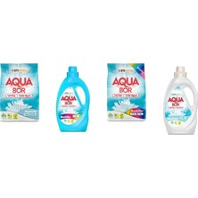 Boron Aquabor Doğal Mineralli 4 kg Beyaz + Sıvı Renkliler + 4 kg Renkliler + Sıvı Beyaz 4 Lü Set