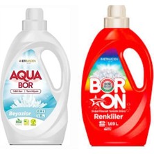 Aquabor Doğal Mineralli Beyazlar Için 33 Yıkama+ Boron Sıvı Renkliler Için 26 Yıkama Tm