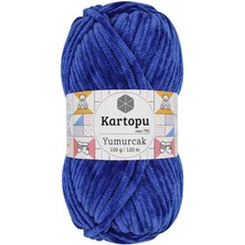 Kartopu Yumurcak Kadife K0524 Saks Mavi 100 gr 100 mt