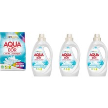 Aquabor Doğal Mineralli 4kg Renkliler + Sıvı Beyaz + Sıvı Beyaz  + Sıvı Beyaz Set