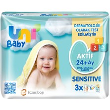 Uni Baby Aktif Sensitive Islak Mendil 3X52'LI