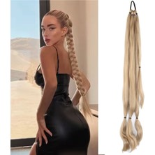 Özbience Şık Üç Parçalı Örgü Tokalı At Kuyruğu 70CM