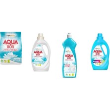 Eti Maden Aquabor Doğal Mineralli 4 kg Beyaz + Sıvı Beyaz + Elde Bulaşık + Sıvı Renkliler 4 Lü Set