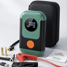 İspiriz 4'ü 1 Arada Çok Fonksiyonlu Taşınabilir Akü Takviye Cihazı ve Dijital Hava Kompresörü