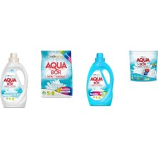 Boron Aquabor Doğal Mineralli Sıvı Beyaz + 4 kg Renkliler + Sıvı Renkliler + Tablet 4 Lü Set