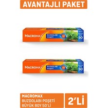 Macromax Buzdolabı Poşeti Büyük Boy 2 x 50'li 4 Adet