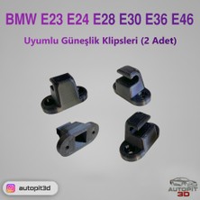AutoPit 3D Bmw E23 / Bmw E24 / Bmw E28 / Bmw E30 / Bmw E36 / Bmw E46 Uyumlu Güneşlik Klipsleri (2 Adet)