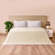 Matmel Soft Rete Tek Kişilik Pike - Krem - 160X220 cm