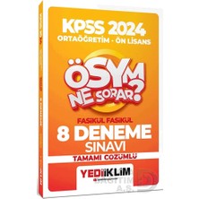Yediiklim / Kpss 2024 Ösym Ne Sorar 8 Deneme Sınavı (Ortaöğretim - Ön Lisans)
