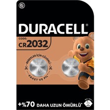 Duracell Özel 2032 Lityum Düğme Pil 3V (CR2032) 2 Li Paket