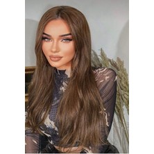 Özbience Isıya Dayanıklı Yarımay Çıt Çıt Saç Fındık Kabuğu Kahve 60 cm 110 G