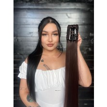 Özbience Uzunluk 70CM, Tokalı Düz At Kuyruğu, Koyu Kahve, Şık ve Pratik Tarz