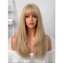 Özbience Küllü Sarı Çok Katlı Düz Perçemli Gerçek Saç Doku Peruk