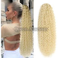 Özbience Yüksek Kalite Platin Sarı Uzun Dalgalı Tost Saç Postiş