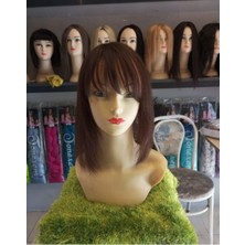 Özbience Kahküllü Açık Kahve Doğal Saç Tepelik, Şık ve Rahat Kullanım