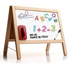 DIYTOY Manyetik Çift Taraflı Masaüstü Ahşap Yazı Tahtası (4 Adet)