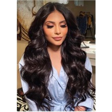 Özbience Isıya Dayanıklı Siyah Yarımay Saç Çıt Çıt, Dalgalı 3 Parça 60 cm 110 gr