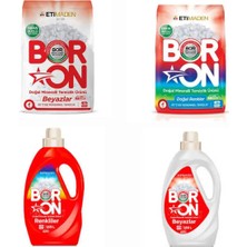 Boron Doğal Mineralli Çamaşır Deterjanı Toz ve Sıvı Form Renkli ve Beyazlar Için 104 Yıkama