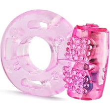 Titreşimli Pembe Silikon Penis Halkası