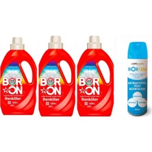 AQUABOR Doğal Sıvı Çamaşır Deterjanı Boron Renkliler 26*3 Yıkama+ Bortam Dezenfektan