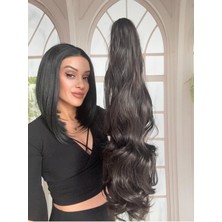 Özbience Mandallı Tokalı Postiş At Kuyruğu, Tak ve Çık, Gerçek Saç Dokusunda