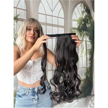 Özbience Yandan Dolamalı, Gerçek Saç Dokulu, Bağcıklı At Kuyruğu Takımı