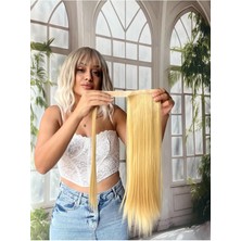 Özbience Yandan Dolamalı, Gerçek Saç Dokulu At Kuyruğu Bağcıklı Takım