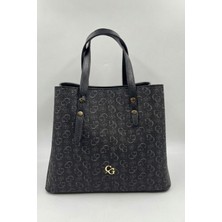 Gaia Rinaldi Kadın Antrasit Gri Suni Deri Omuz ve Çapraz Askılı El Çantası, Çok Bölmeli, Ayarlanabilir Uzun Askılı, Küçük Boy