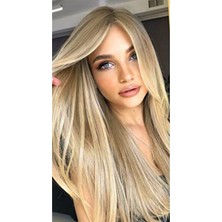 Özbience Isıya Dayanıklı Sarı Düz Yarım Ay Çıt Çıt Postiş Saçürün