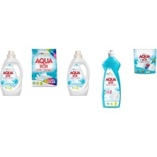 Boron Aquabor Doğal Mineralli Sıvı Beyaz  + 4 kg Renkliler + Sıvı Beyaz + Elde Bulaşık + Tablet 5 Li Set