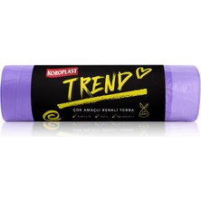 Sera 5 Adet Koroplast Trend Büzgüllü Orta Renkli Çöp Torbası