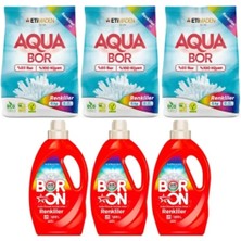Boron Doğal Mineralli Çamaşır Deterjanı Renkli ve Beyazlar Için 120 Yıkama Sıvı Deterjan 3 Adet