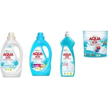 Boron Aquabor Doğal Mineralli Sıvı Beyaz  + Sıvı Renkliler + Bulaşık + Tablet Set