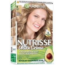 2 Adet Garnier Nutrisse 8 Koyu Sarı Saç Boyası