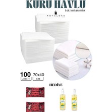 MiraLive 100 Adet Tek Kullanımlık Havlu Hasta Bakım Bebek Bakım Manikür Pedikür Havlusu Hediyeli