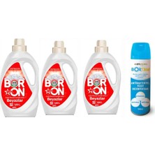 AQUABOR Doğal Sivi Çamaşir Deterjani Boron Beyazlar 26*3 Yikama+ Bortam Dezenfektan