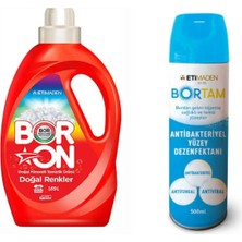 Doğal Mineralli Sıvı Çamaşır Deterjanı Boron Renkliler Için 26 Yıkama+ Bortam Dezenfektan