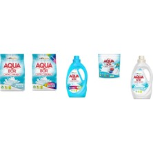 Eti Maden Aquabor Doğal Mineralli 4 kg Beyaz + 4 kg Renkliler + Sıvı Renkliler + Tablet + Sıvı Beyaz 5 Li Set