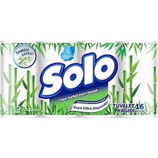 Solo Ultra Yumuşak 16 Lı Bambu Katkılı Tuvalet Kağıdı 3 Katlı Rulo Sayısı ile Dayanıklı