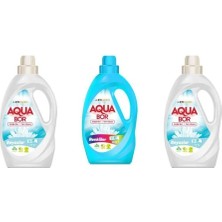 Aquabor Doğal Mineralli Sıvı Beyaz  + Sıvı Renkliler + Sıvı Beyaz 3 Lü Set