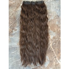 Özbience Yoğun Dalgalı Yarımay Çıtçıt Modeli, Doğal Kahve Renk Tonu