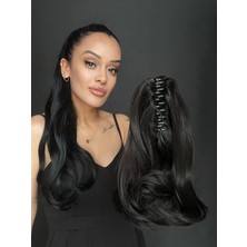 Özbience Koyu Kestane Renkli Kısa Topuz ve At Kuyruğu Postiş Seti