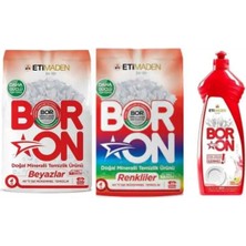 Eti Maden Çamaşır Deterjanı Renkliler 4 kg ve Beyazlar Toz Deterjan 4 kg + 1 Adet El Bulaşık Deterjanı