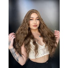 Özbience Uzun Su Dalgası Peruk Koyu Kumral, Havalı ve Şık Saç Modeli